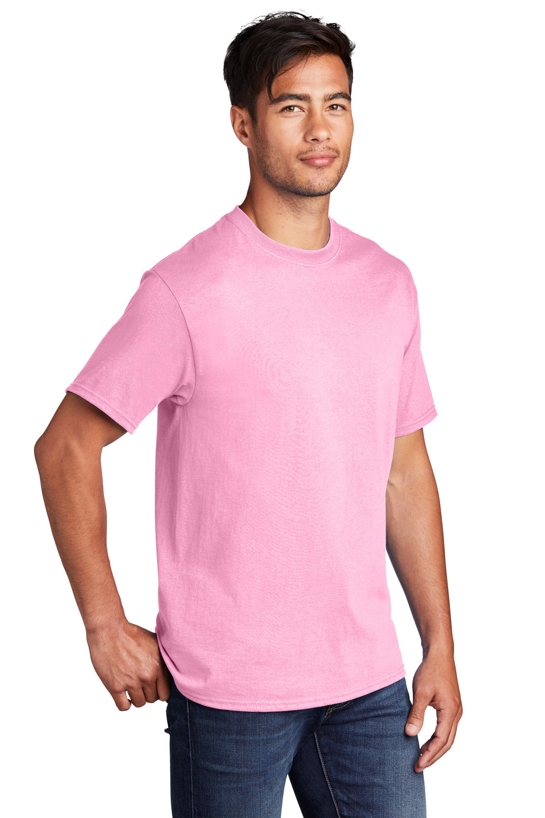 Candy Pink Port & Company - Core Cotton Tee. PC54