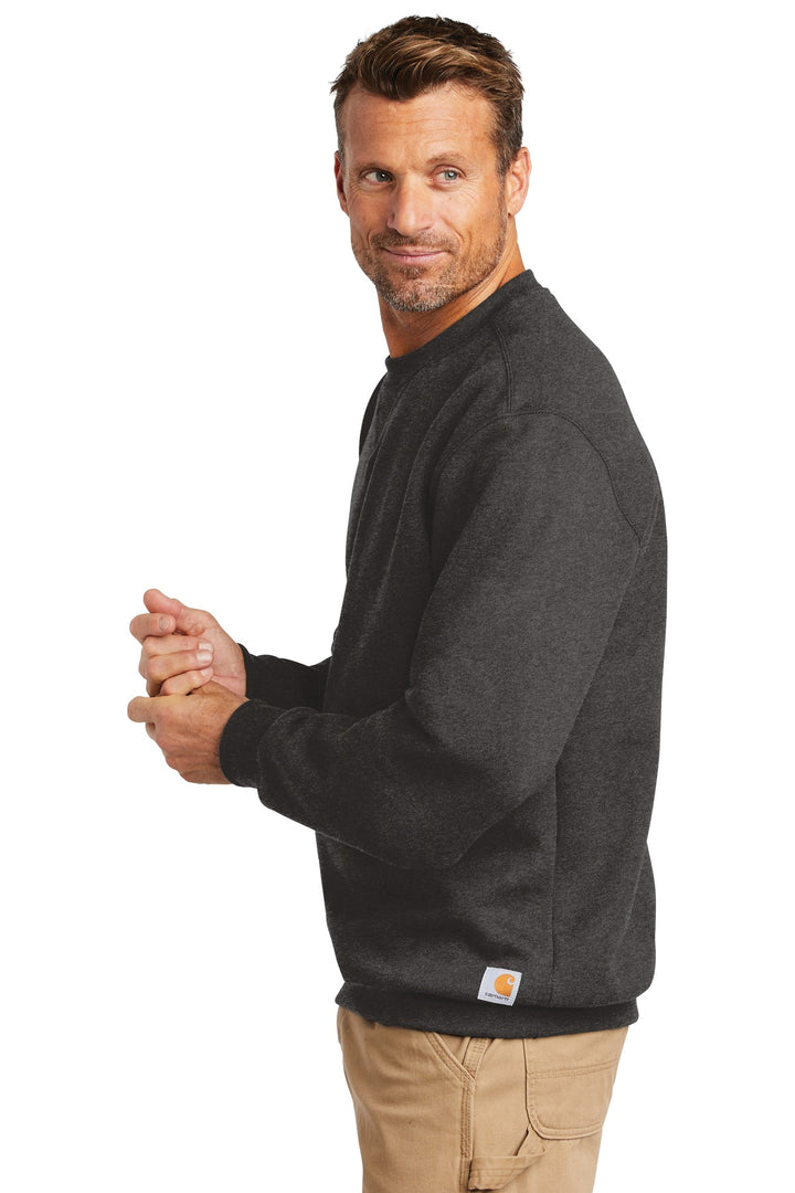 Carbon Heather Carhartt Midweight Crewneck Sweatshirt. CTK124