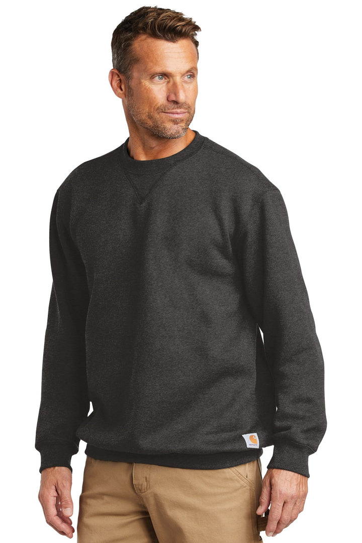 Carbon Heather Carhartt Midweight Crewneck Sweatshirt. CTK124