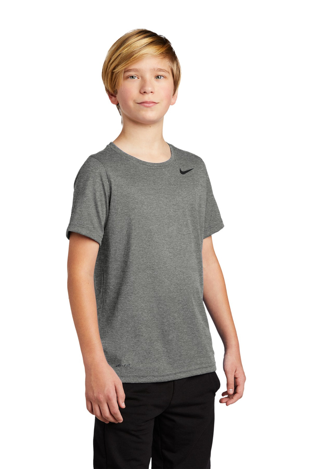 Carbon Heather Nike Youth Legend Tee 840178