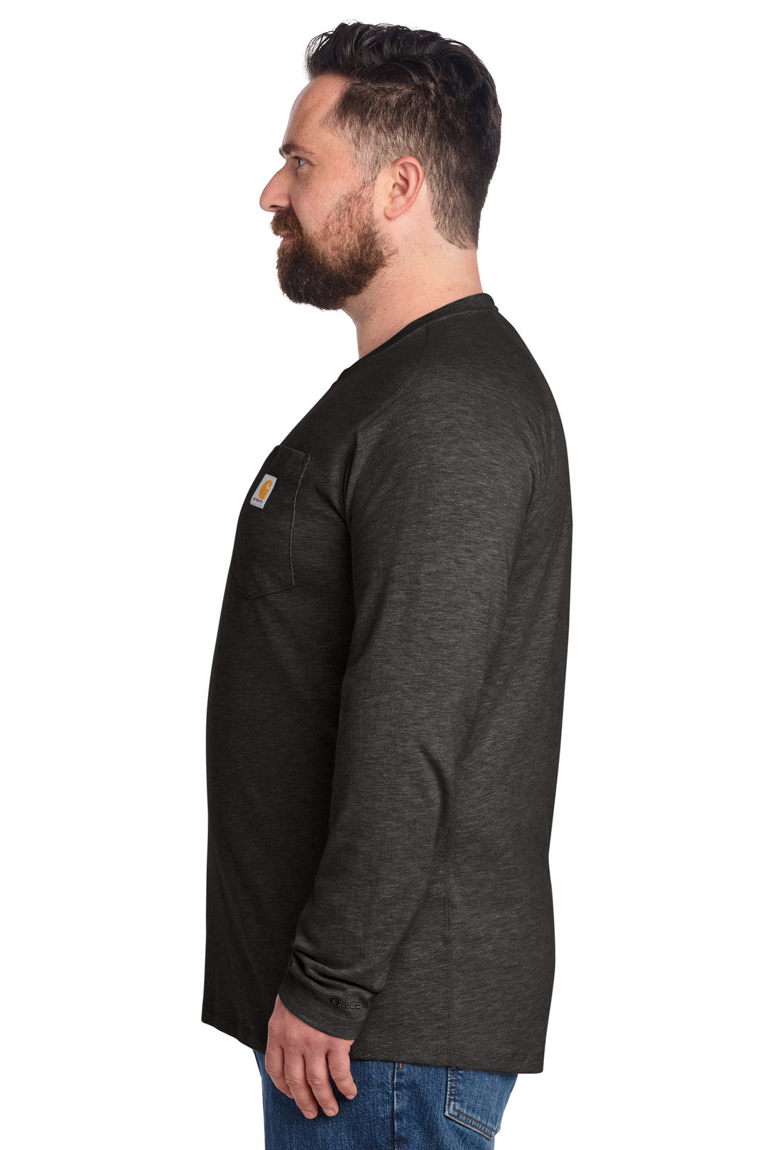 CarbonHthr Carhartt Force Long Sleeve Pocket T-Shirt CT106656