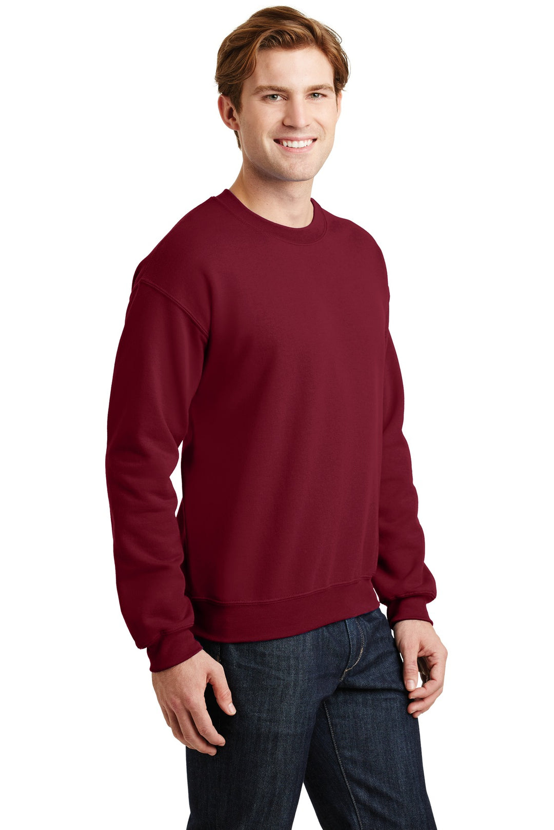 Cardinal Red Gildan Heavy Blend Crewneck Sweatshirt. 18000
