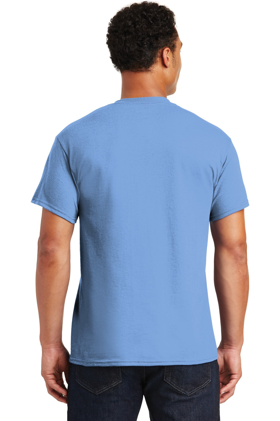 CAROLINA BLUE Gildan DryBlend 50 Cotton/50 Poly T-Shirt. 8000