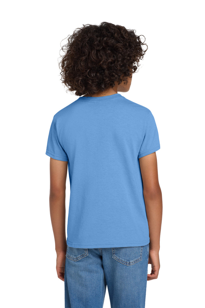 Carolina Blue Gildan Youth DryBlend 50 Cotton/50 Poly T-Shirt. 8000B