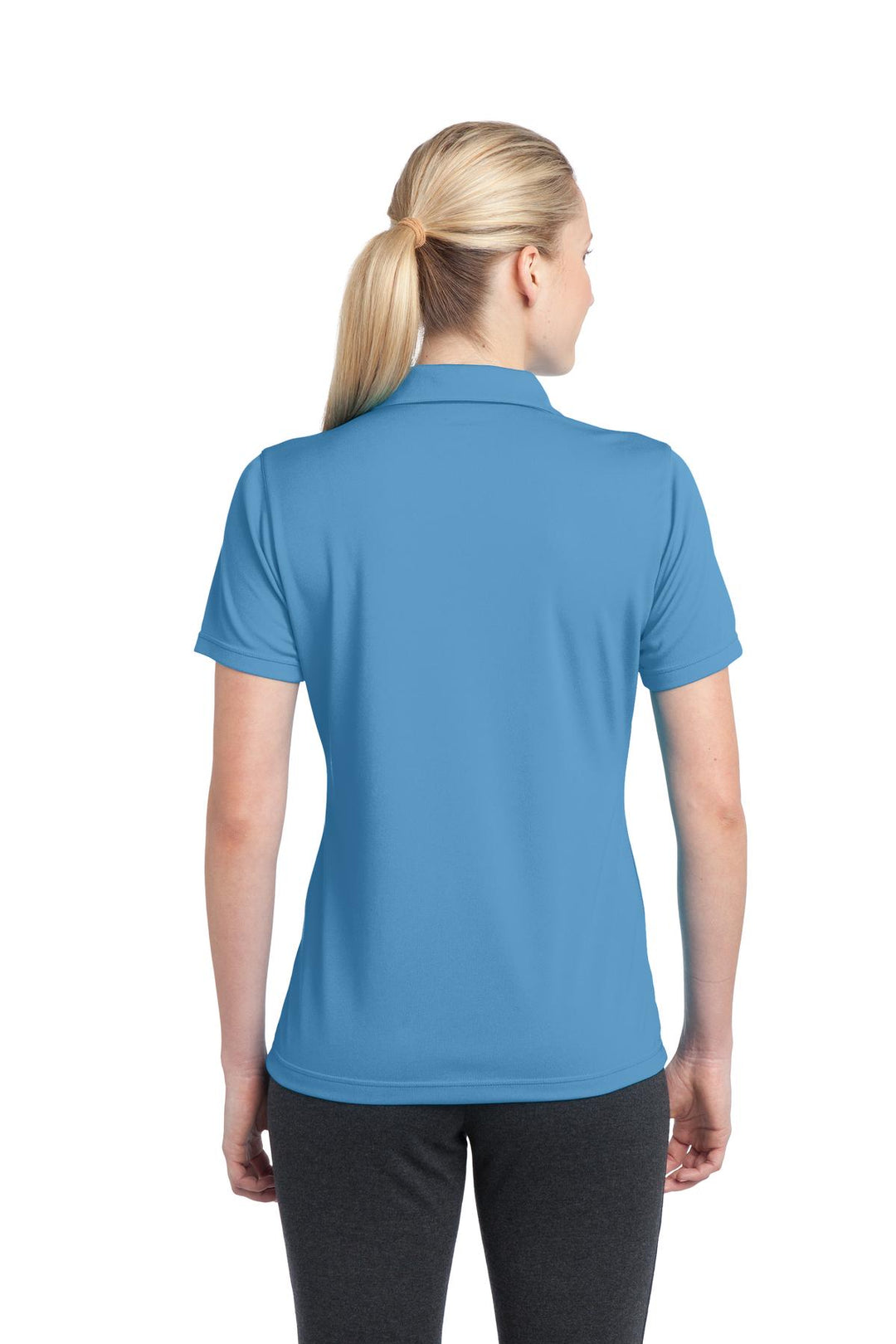Carolina Blue Sport-Tek Women's PosiCharge Micro-Mesh Polo. LST680