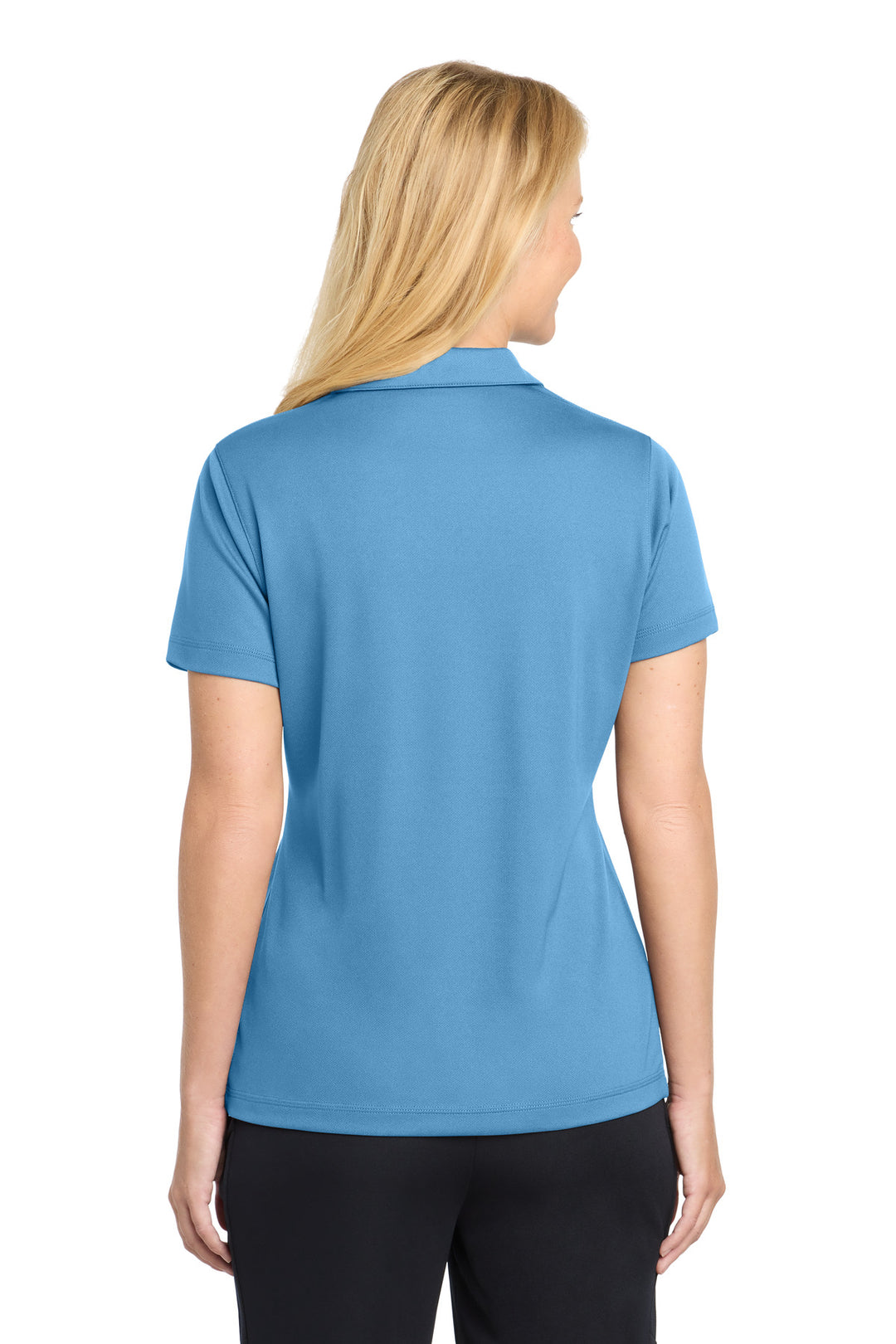 Carolina Blue Sport-Tek Women's PosiCharge Micro-Mesh Polo. LST680