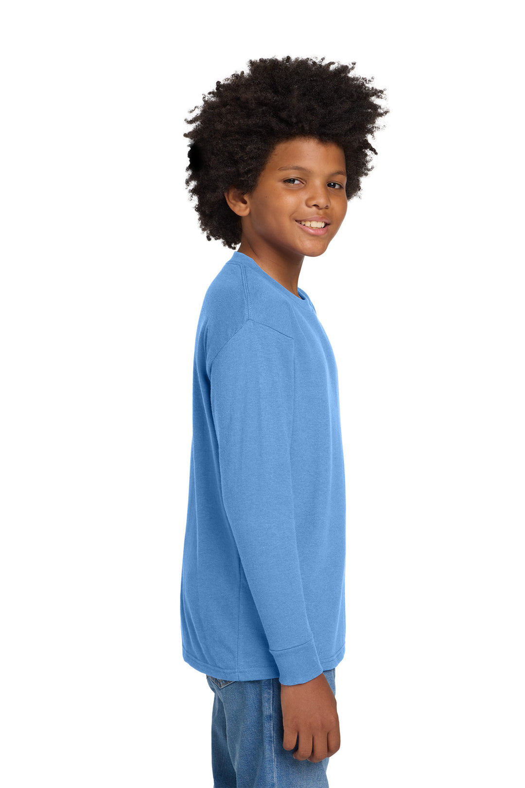 CarolinaBl Gildan Youth Heavy Cotton 100% Cotton Long Sleeve T-Shirt. 5400B