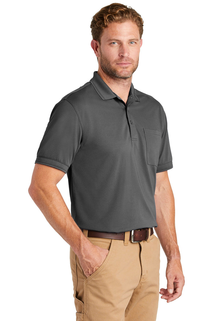Charcoal CornerStone Industrial Snag-Proof Pique Pocket Polo. CS4020P