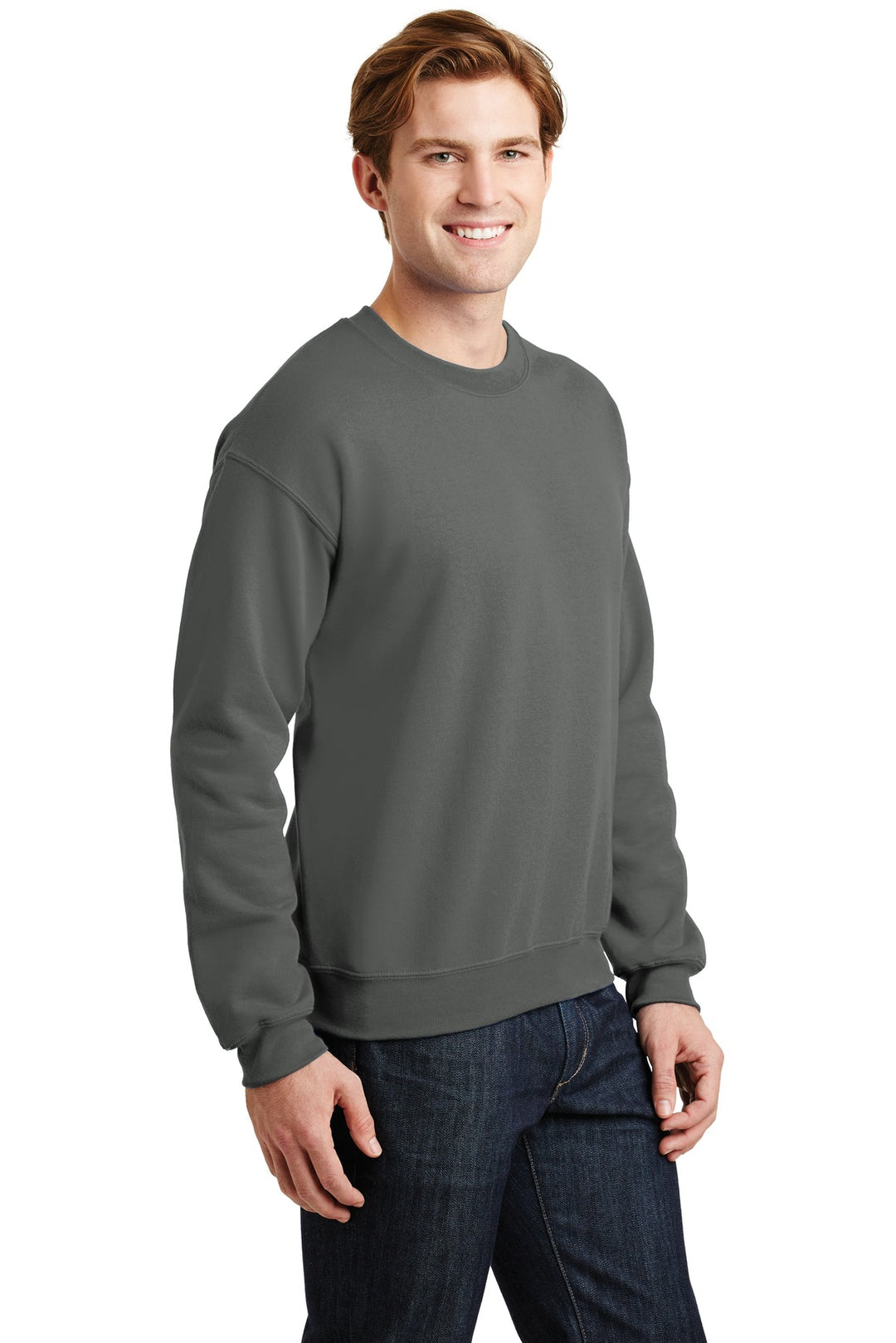 Charcoal Gildan Heavy Blend Crewneck Sweatshirt. 18000