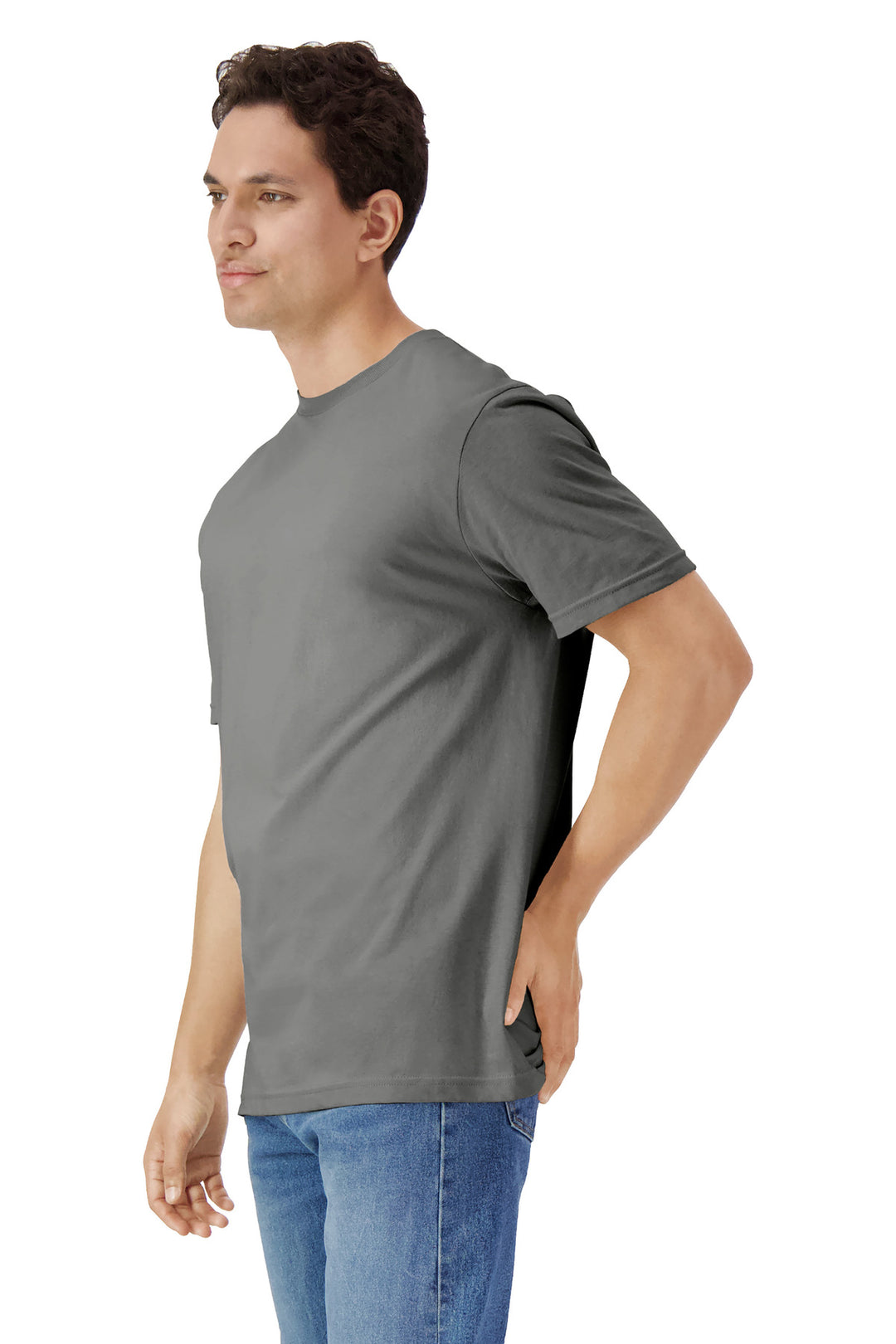 Charcoal Gildan Light Cotton Tee 3000