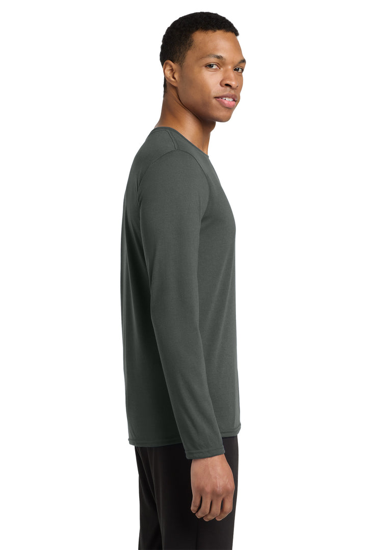 Charcoal Gildan Performance Long Sleeve T-Shirt. 42400