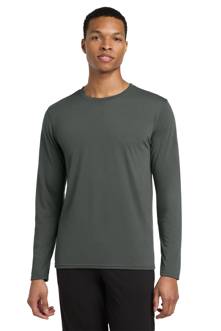 Charcoal Gildan Performance Long Sleeve T-Shirt. 42400