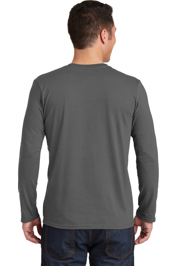 Charcoal Gildan Softstyle Long Sleeve T-Shirt. 64400