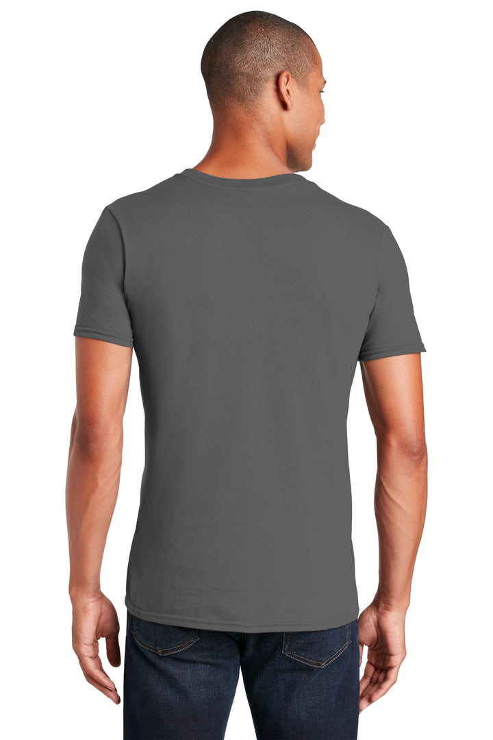 Charcoal Gildan Softstyle V-Neck T-Shirt. 64V00
