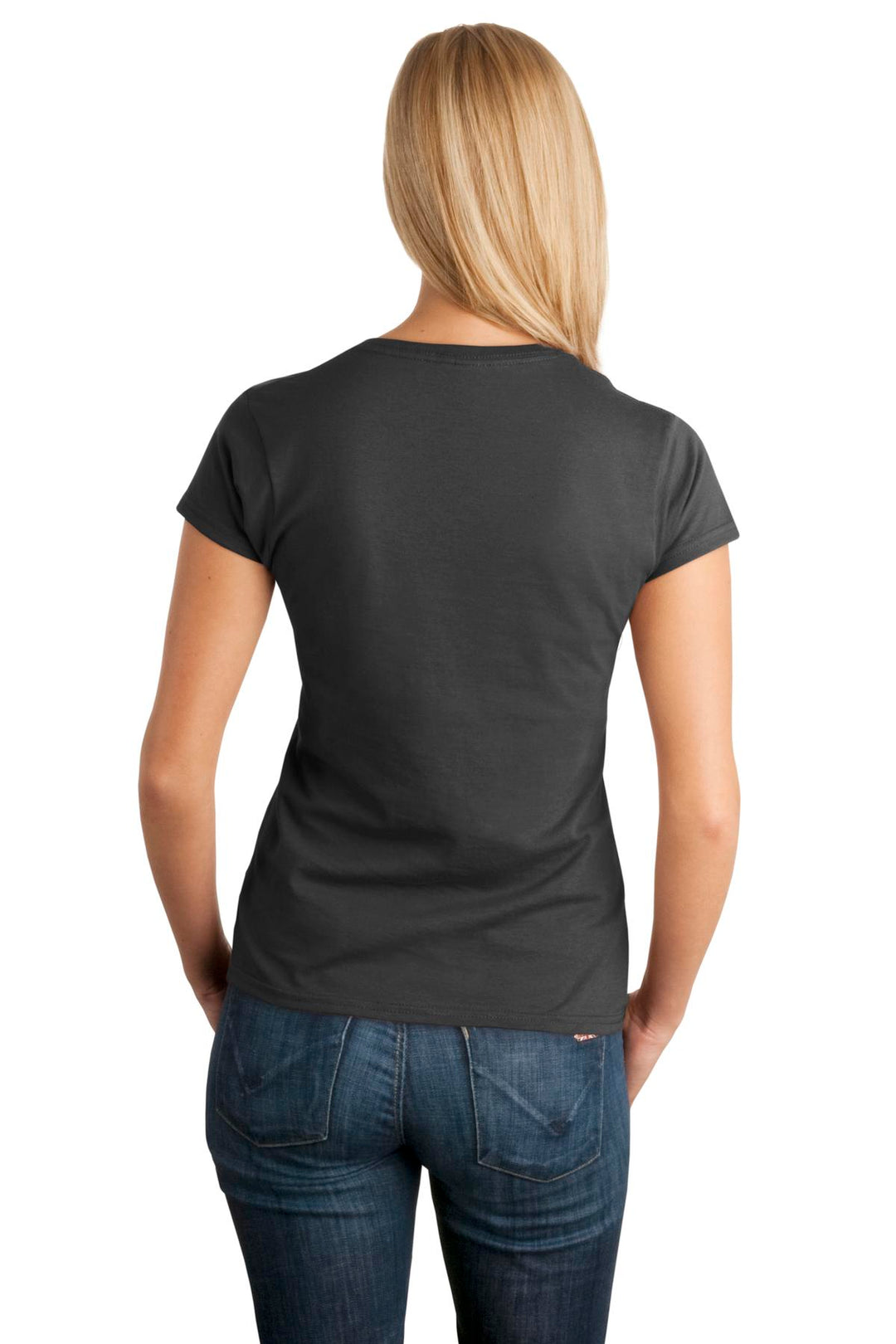 Charcoal Gildan Softstyle Women's T-Shirt. 64000L
