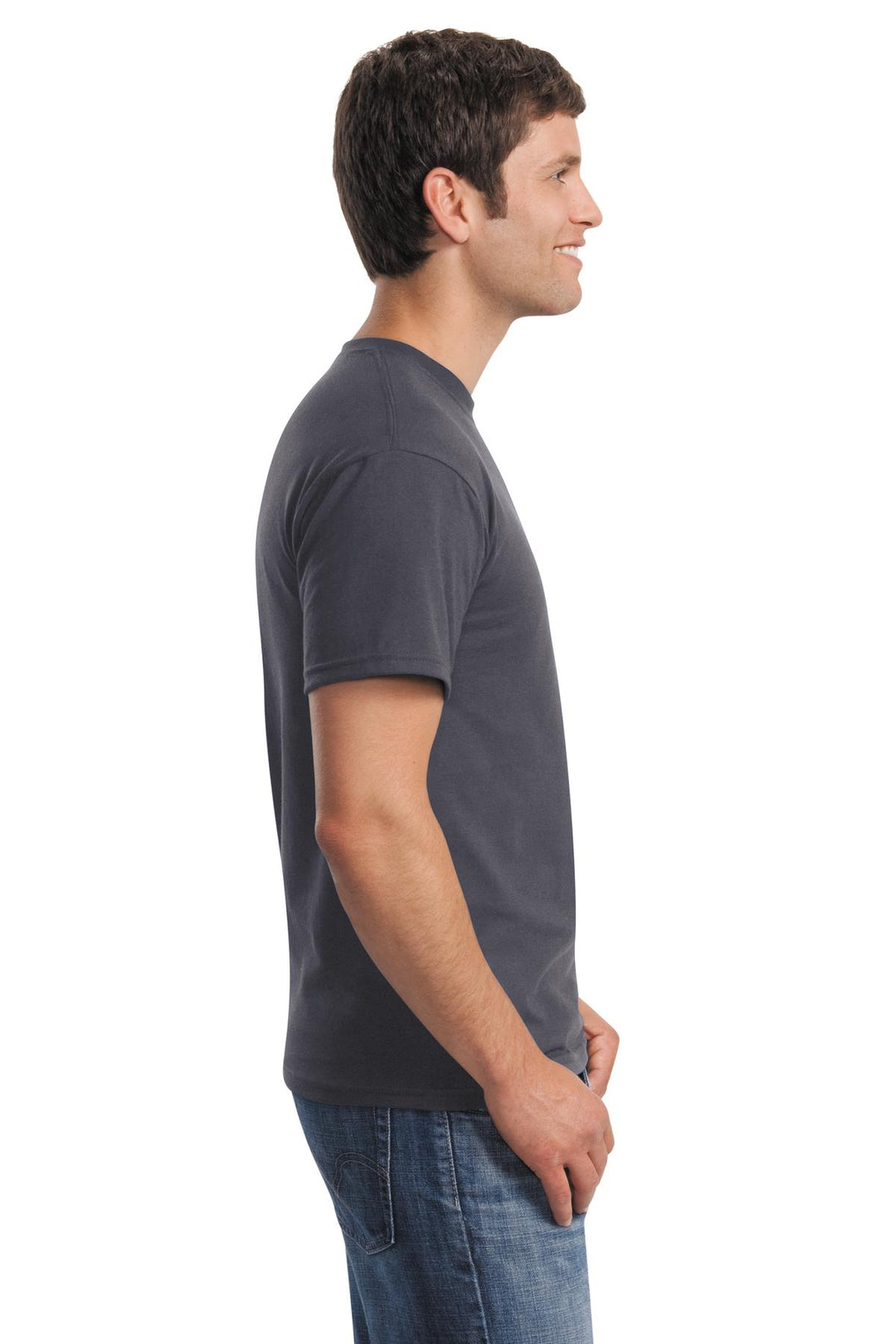 Charcoal Gildan - Ultra Cotton 100% US Cotton T-Shirt with Pocket. 2300