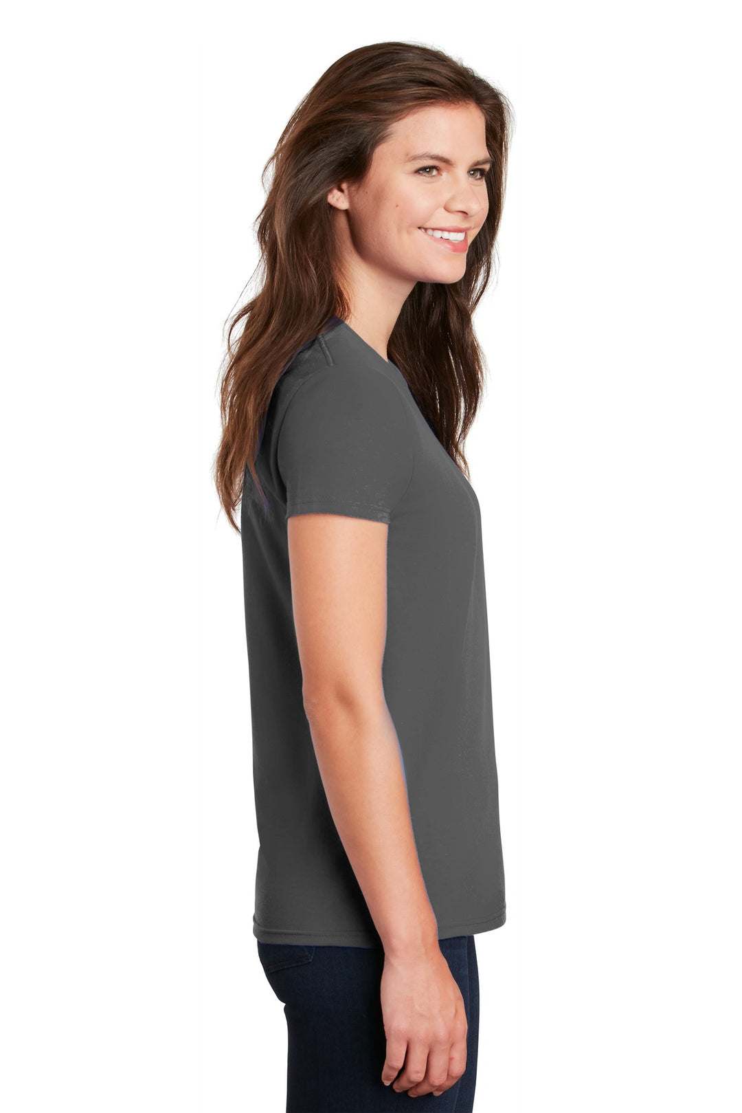 Charcoal Gildan Women's Ultra Cotton 100% US Cotton T-Shirt. 2000L