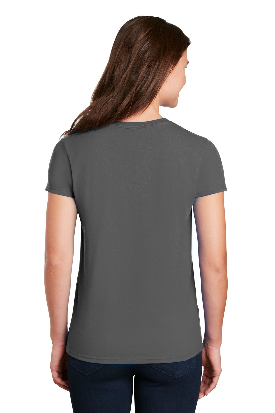 Charcoal Gildan Women's Ultra Cotton 100% US Cotton T-Shirt. 2000L