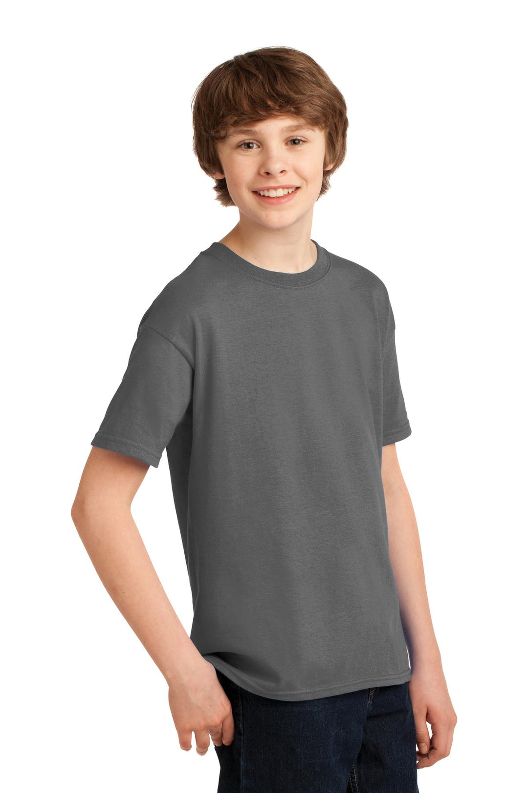 Charcoal Gildan Youth Gildan Performance T-Shirt. 42000B