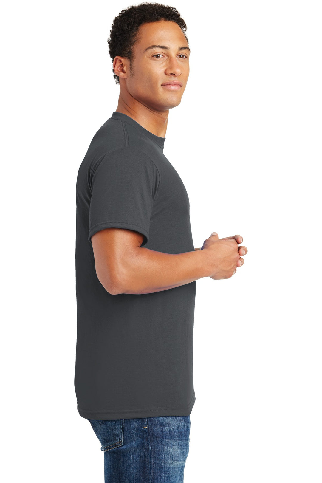 Charcoal Grey Jerzees Dri-Power 100% Polyester T-Shirt. 21M