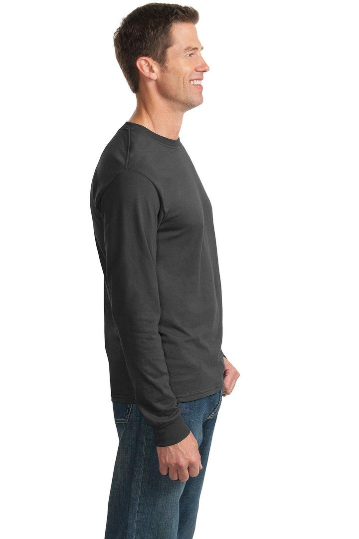 Charcoal Grey Jerzees - Dri-Power 50/50 Cotton/Poly Long Sleeve T-Shirt. 29LS