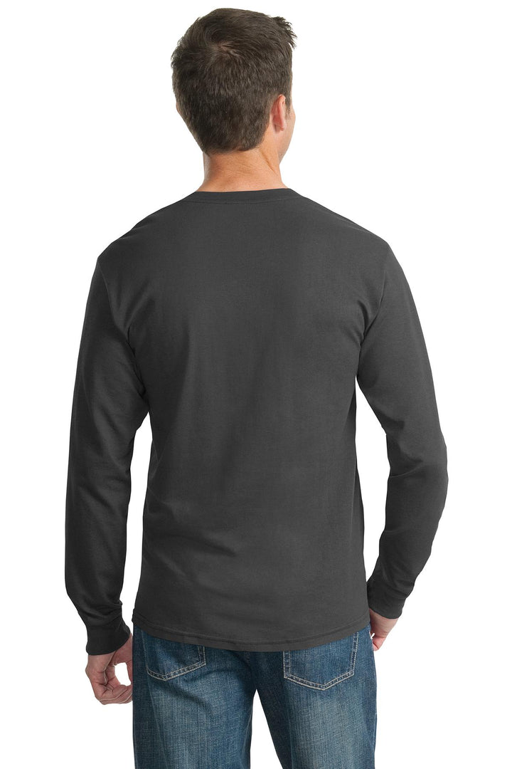 Charcoal Grey Jerzees - Dri-Power 50/50 Cotton/Poly Long Sleeve T-Shirt. 29LS