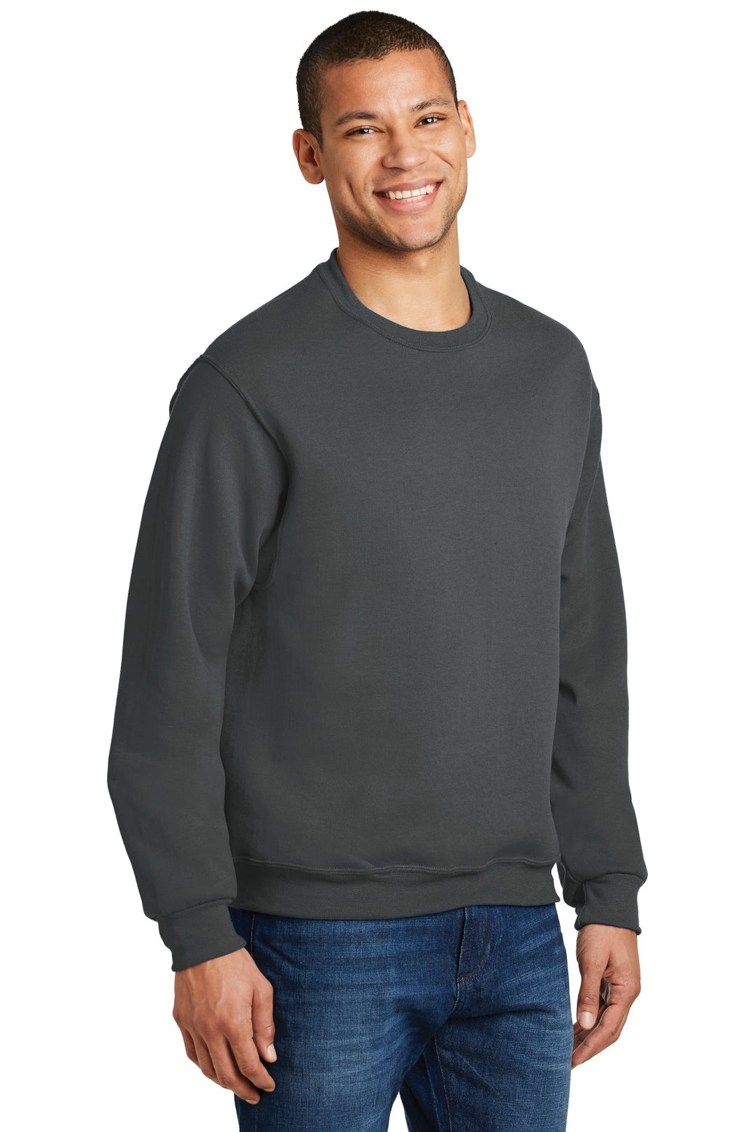 Charcoal Grey Jerzees - NuBlend Crewneck Sweatshirt. 562M