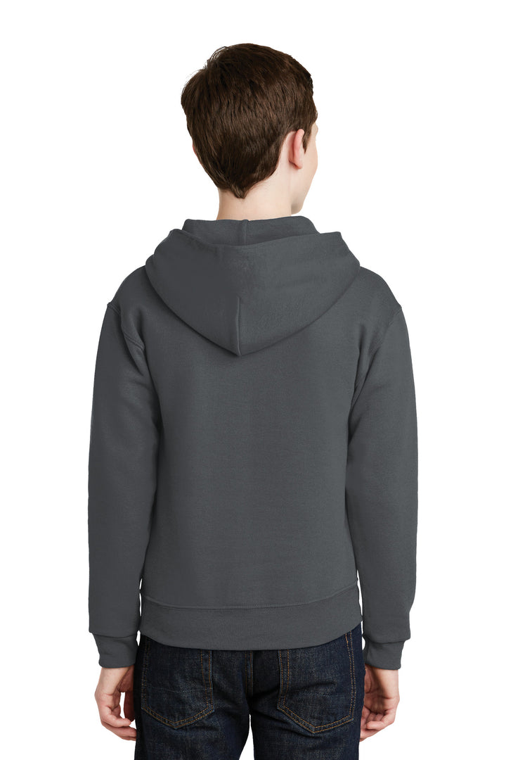Charcoal Grey Jerzees - Youth NuBlend Pullover Hooded Sweatshirt. 996Y
