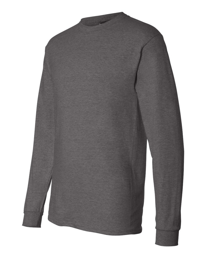 Charcoal Heather Beefy-T® Long Sleeve T-Shirt - 5186