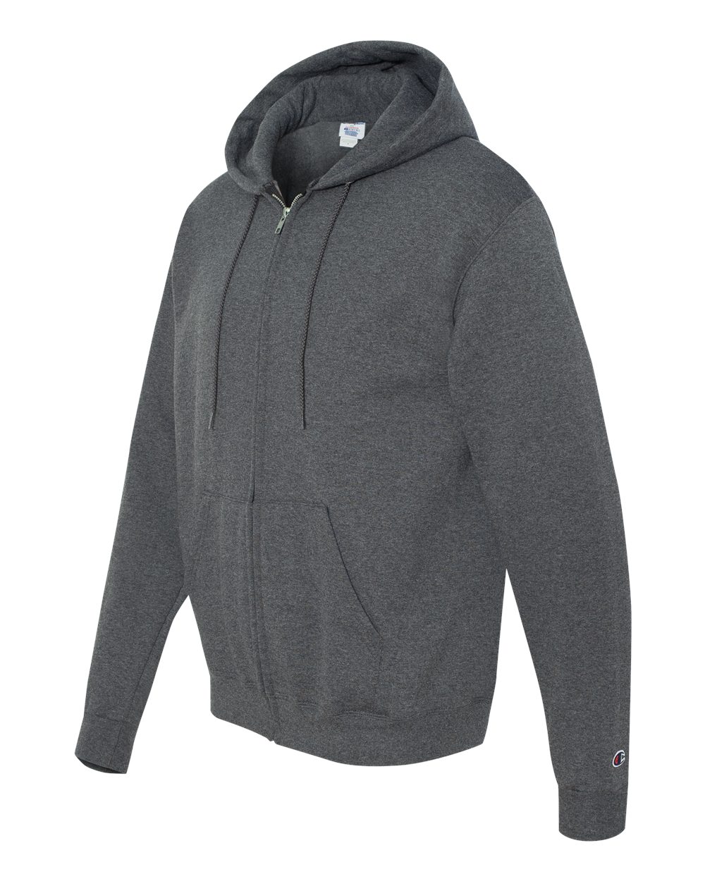 Charcoal Heather Powerblend® Full-Zip Hooded Sweatshirt - S800