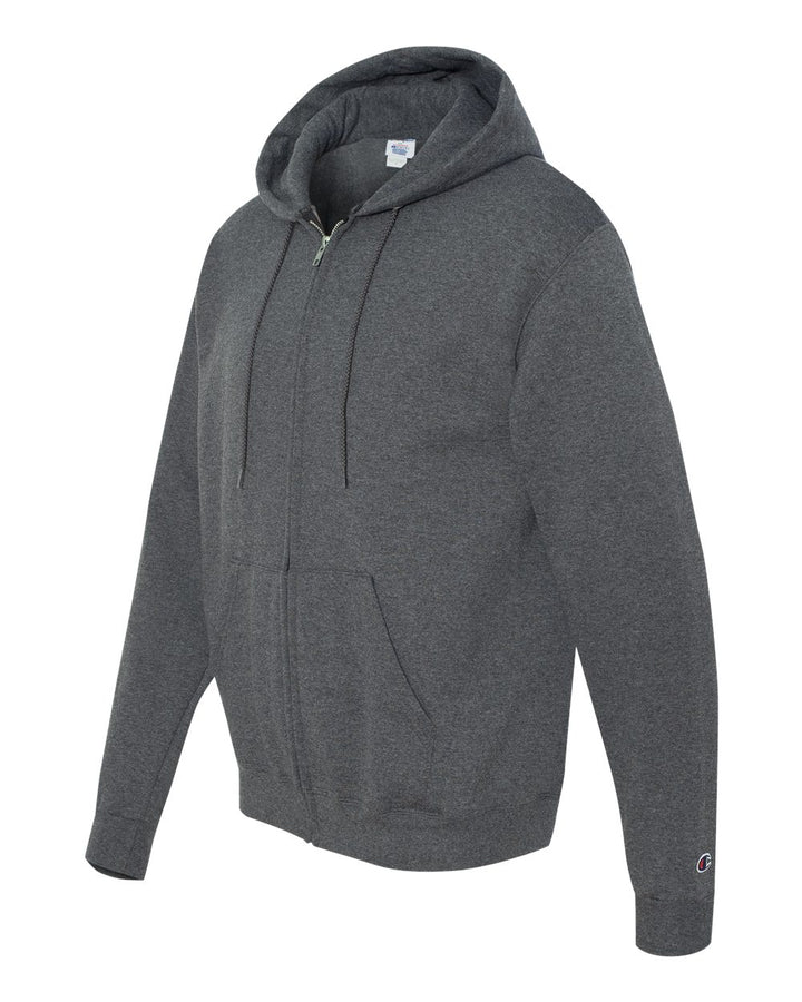 Charcoal Heather Powerblend® Full-Zip Hooded Sweatshirt - S800