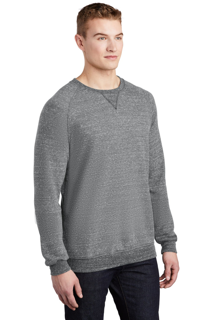 Charcoal Jerzees Snow Heather French Terry Raglan Crew 91M
