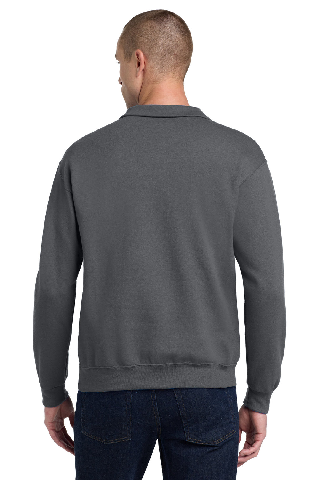 CharGrey Jerzees - NuBlend 1/4-Zip Cadet Collar Sweatshirt. 995M