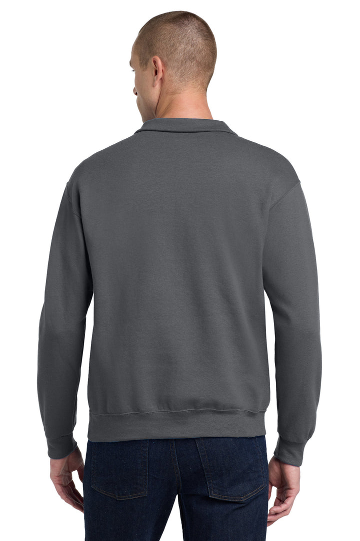 CharGrey Jerzees - NuBlend 1/4-Zip Cadet Collar Sweatshirt. 995M