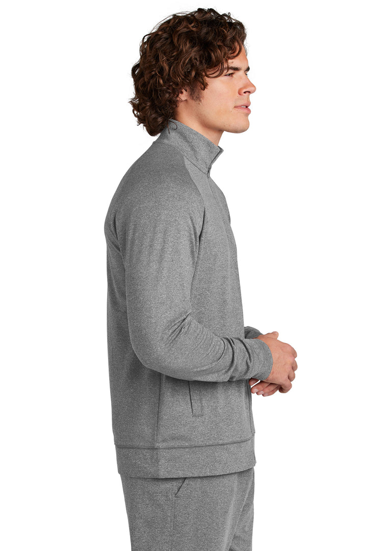 CharGreyHt Sport-Tek Sport-Wick Stretch Full-Zip Cadet Jacket ST857