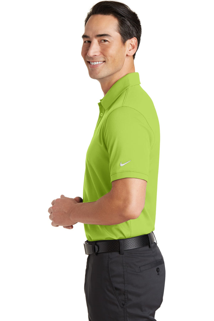 Chartreuse Nike Dri-FIT Solid Icon Pique Modern Fit Polo. 746099
