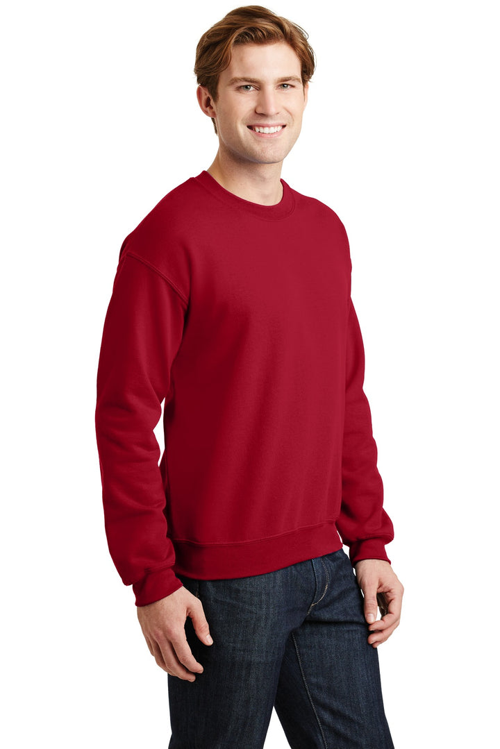 Cherry Red Gildan Heavy Blend Crewneck Sweatshirt. 18000