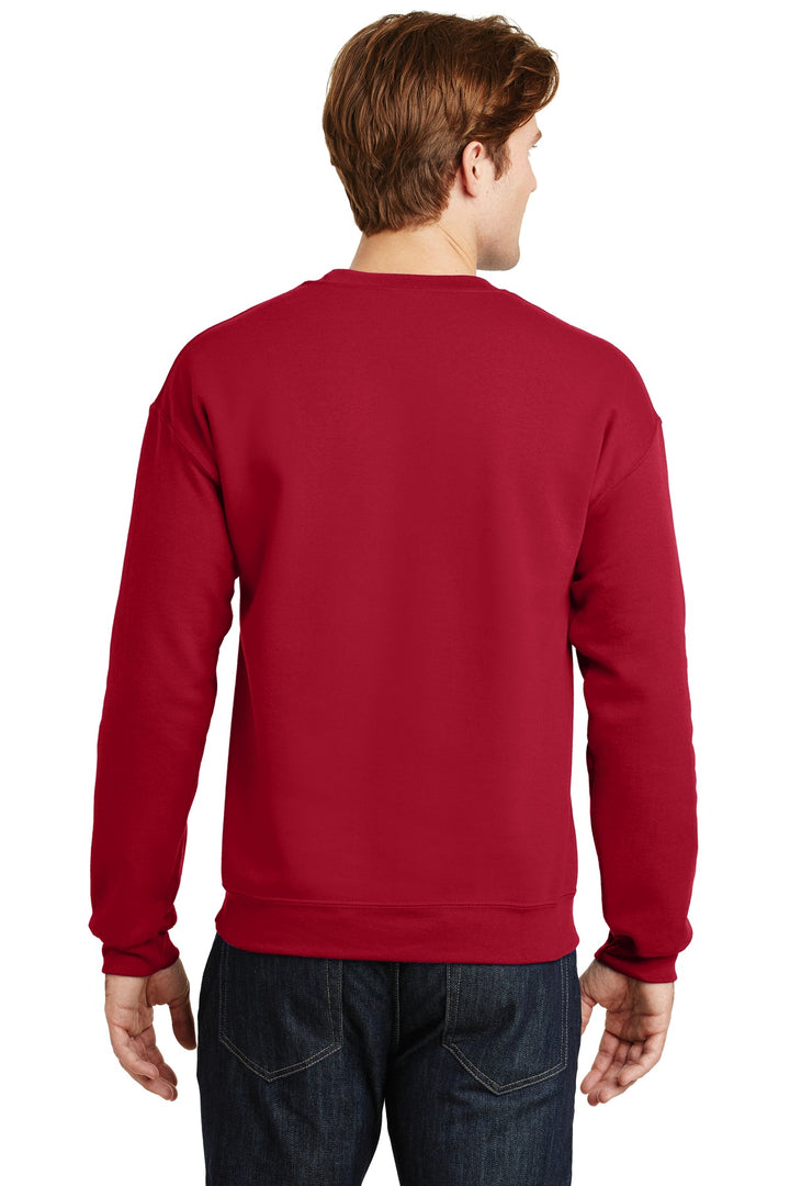 Cherry Red Gildan Heavy Blend Crewneck Sweatshirt. 18000