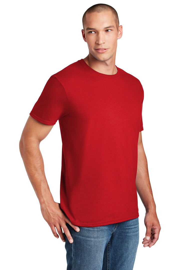 Cherry Red Gildan Softstyle T-Shirt. 64000