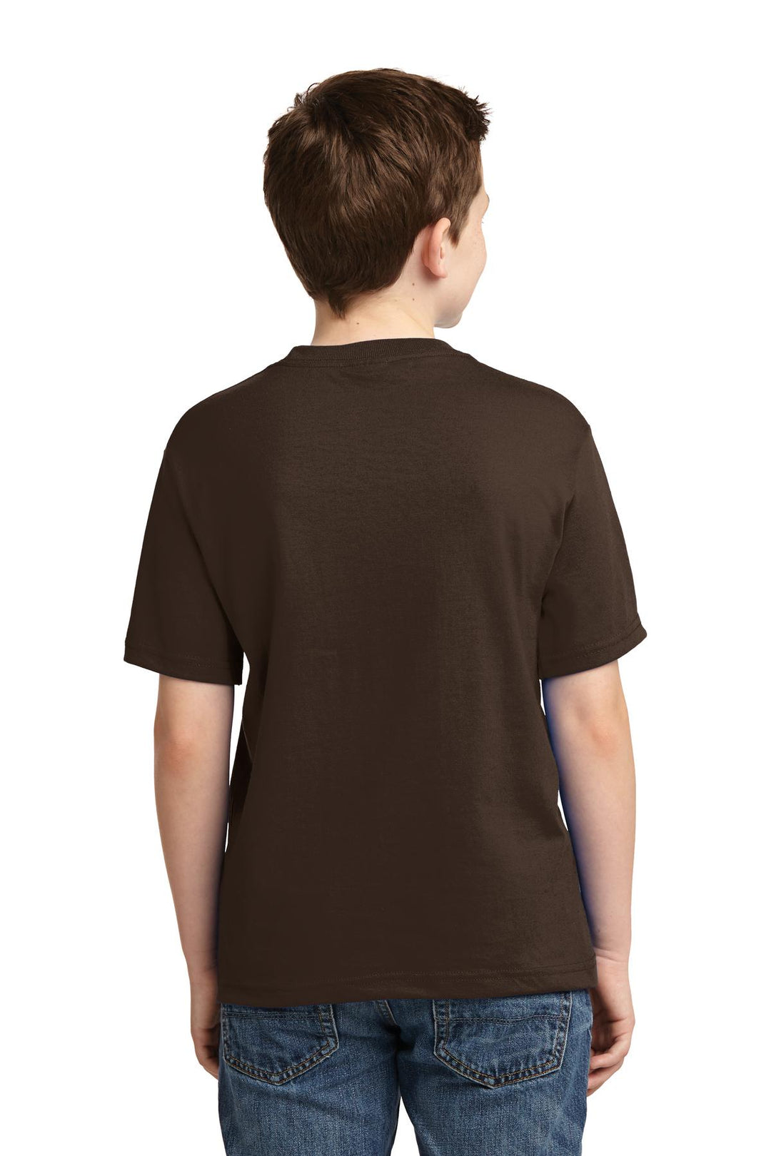 Chocolate Jerzees - Youth Dri-Power 50/50 Cotton/Poly T-Shirt. 29B