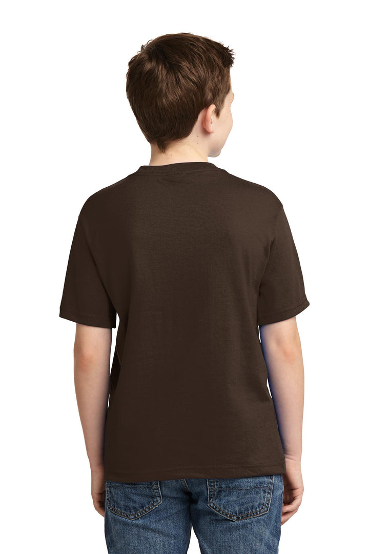 Chocolate Jerzees - Youth Dri-Power 50/50 Cotton/Poly T-Shirt. 29B