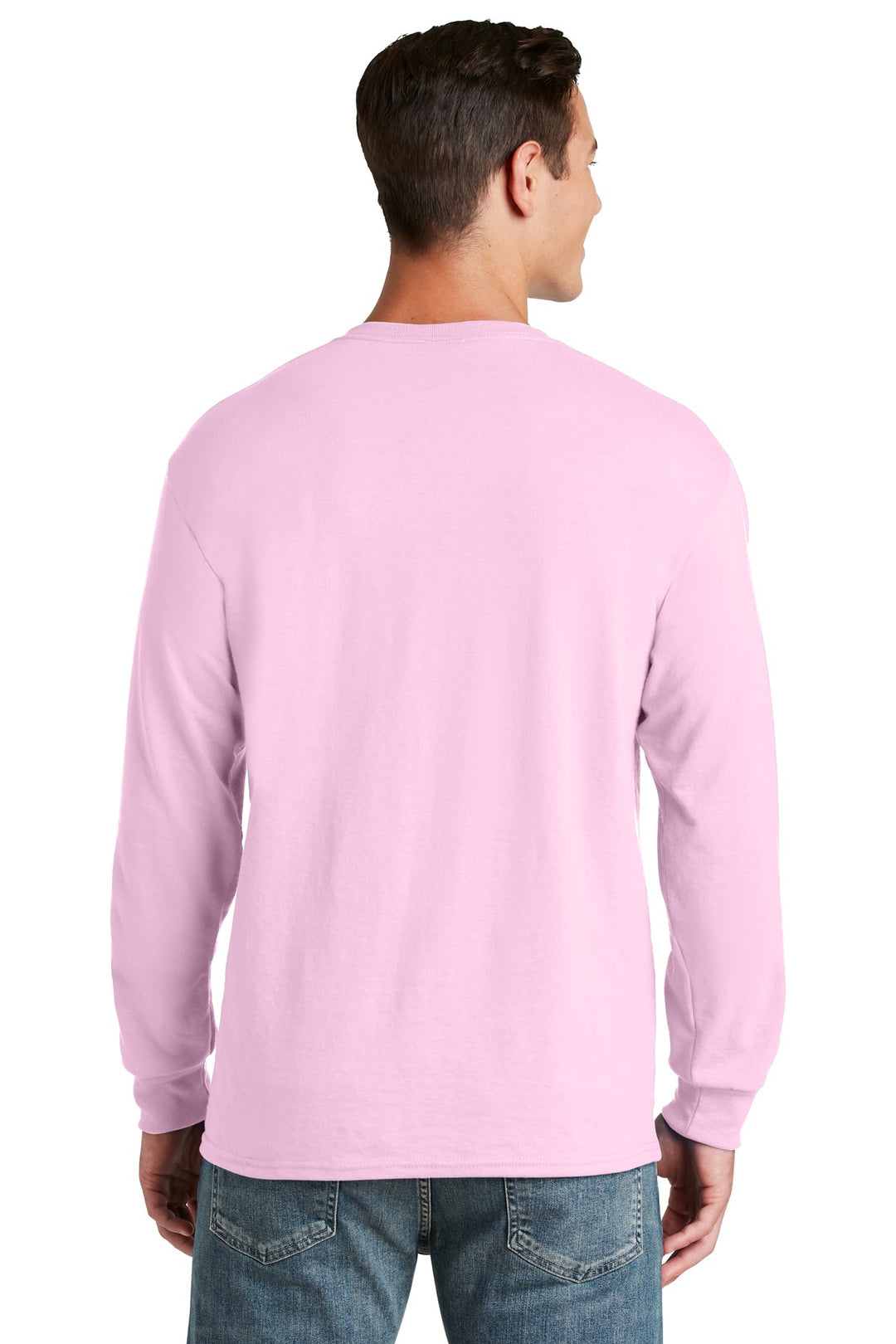 Classic Pink Jerzees - Dri-Power 50/50 Cotton/Poly Long Sleeve T-Shirt. 29LS
