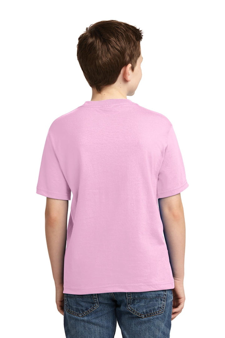 Classic Pink Jerzees - Youth Dri-Power 50/50 Cotton/Poly T-Shirt. 29B
