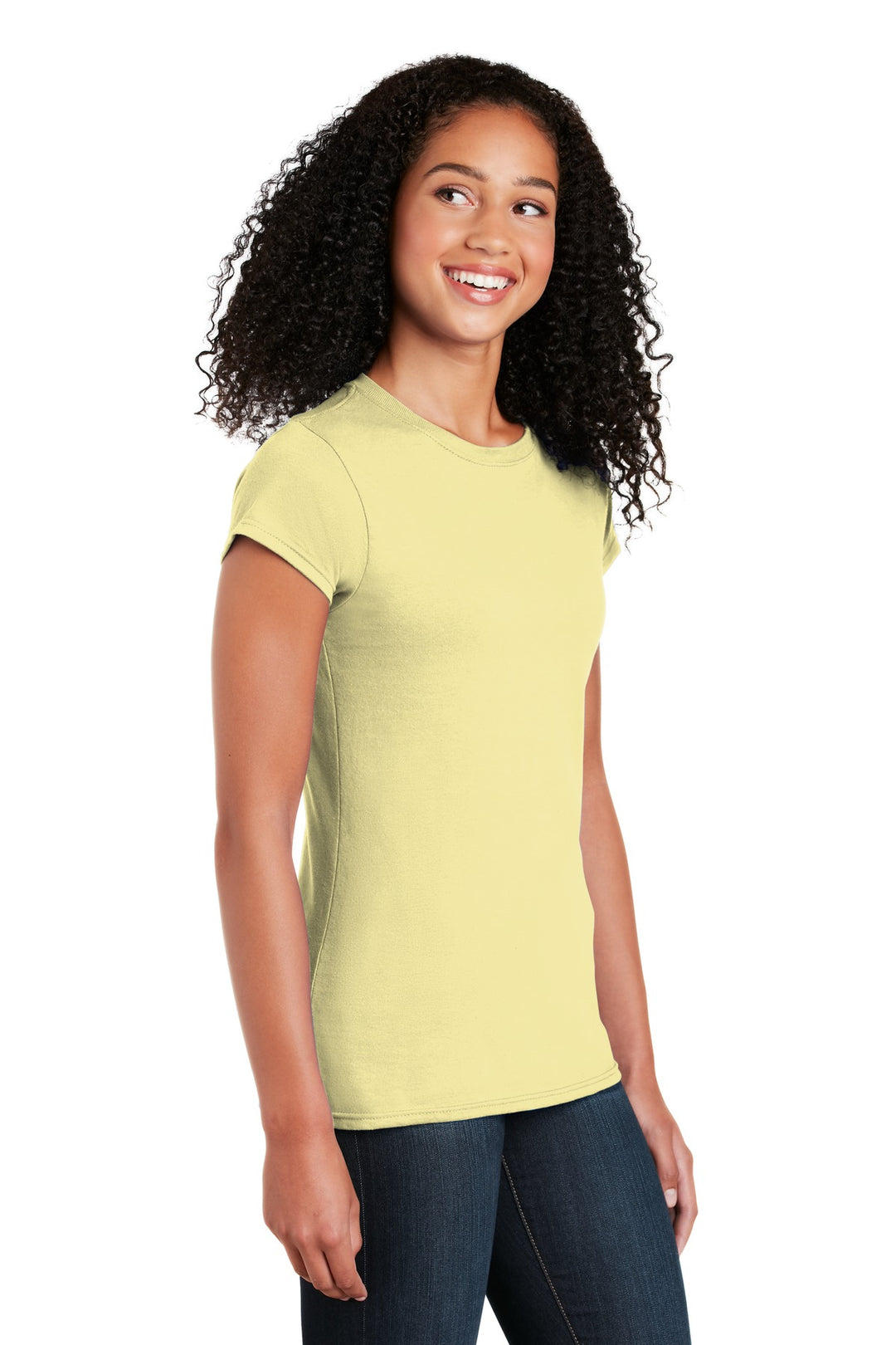 Corn Silk Gildan Softstyle Women's T-Shirt. 64000L