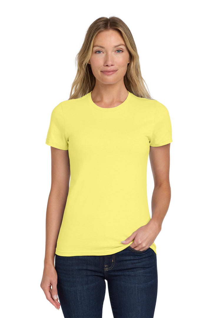 Corn Silk Gildan Softstyle Women's T-Shirt. 64000L