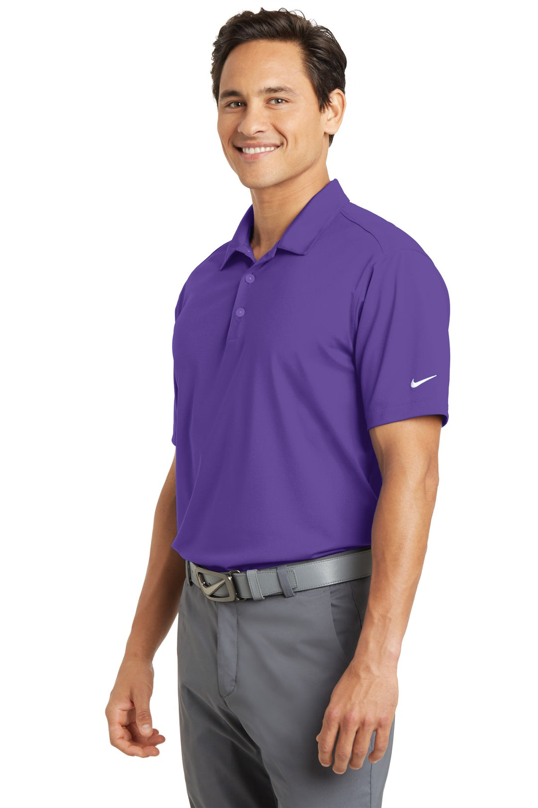 Court Purple Nike Dri-FIT Vertical Mesh Polo. 637167