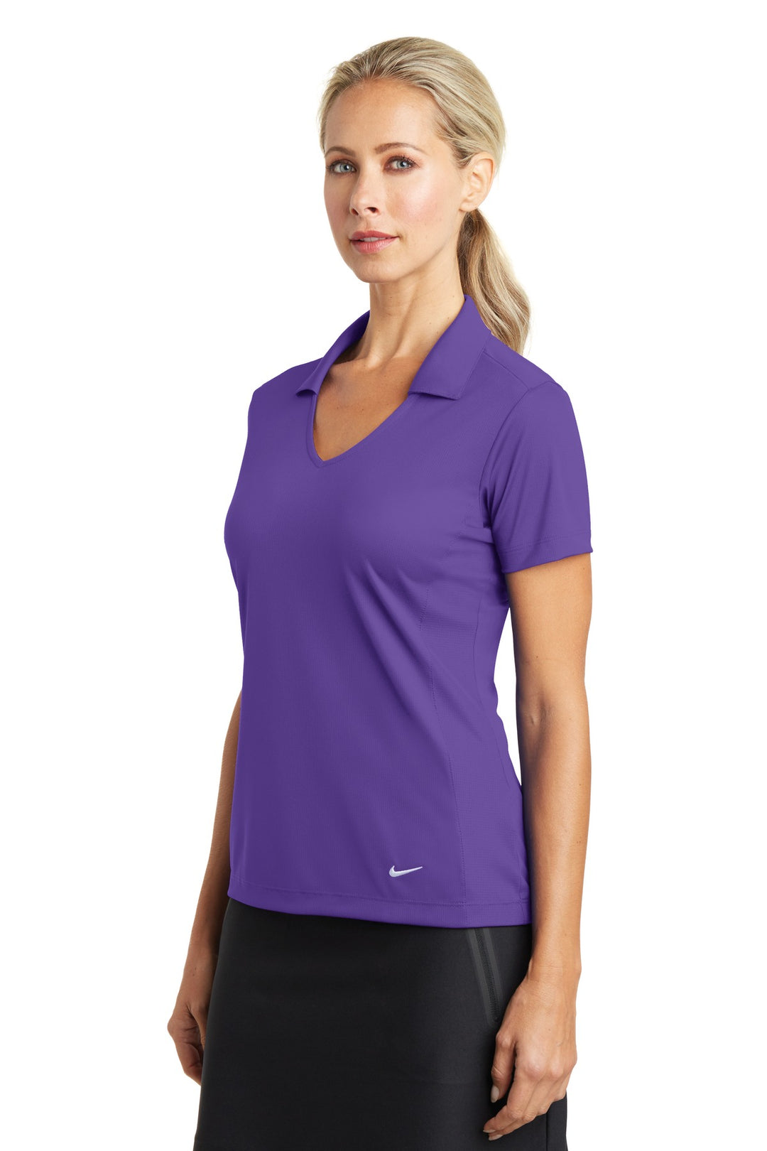 Court Purple Nike Women's Dri-FIT Vertical Mesh Polo. 637165