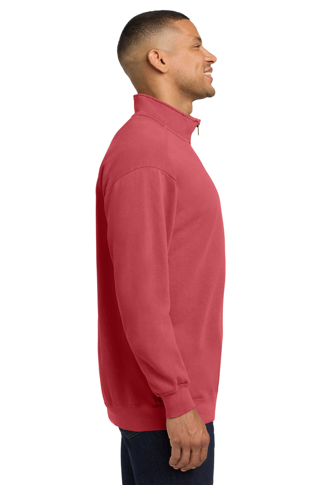 Crimson COMFORT COLORS Ring Spun 1/4-Zip Sweatshirt. 1580