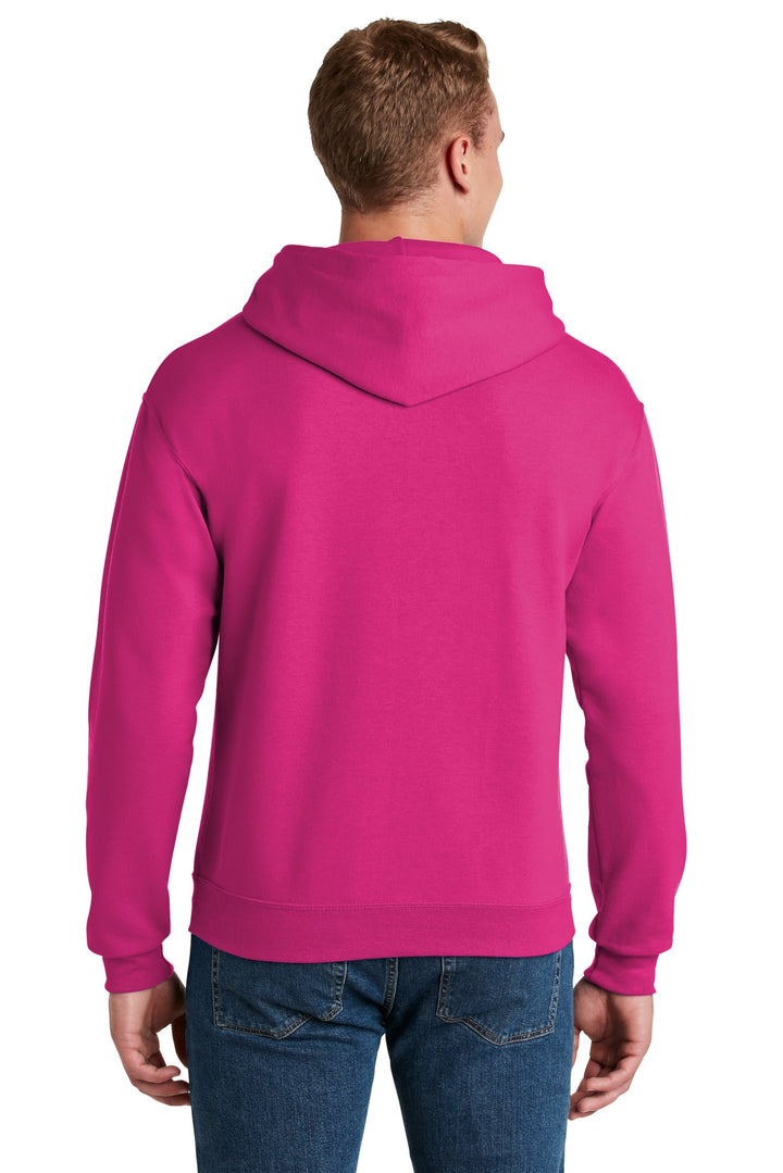 Cyber Pink Jerzees NuBlend Pullover Hooded Sweatshirt. 996M