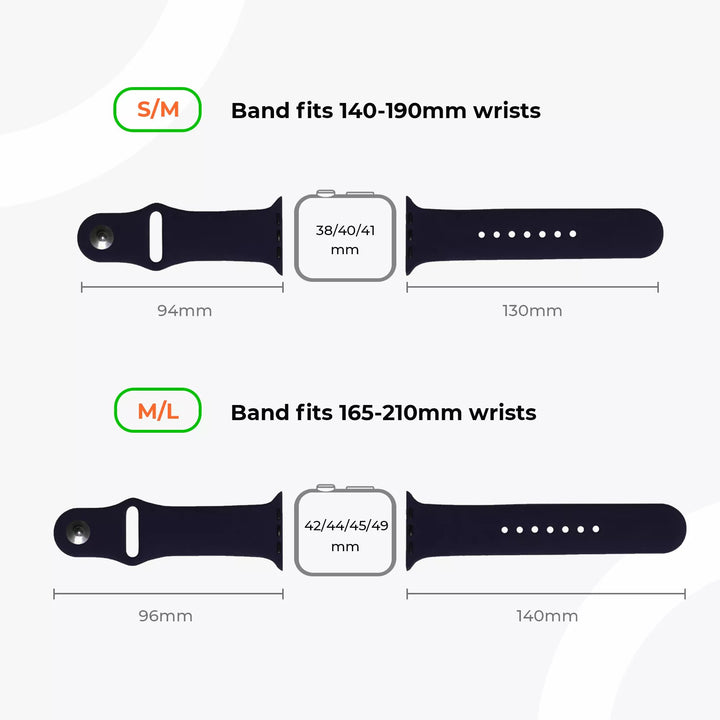 Silicone Apple Watch Bands MEDIUM/LARGE